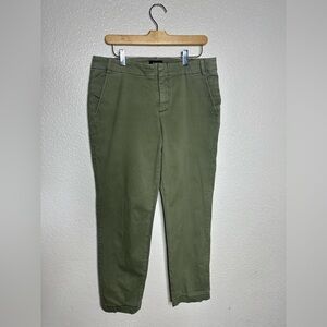 NYDJ Olive Green Cropped Chino Pants